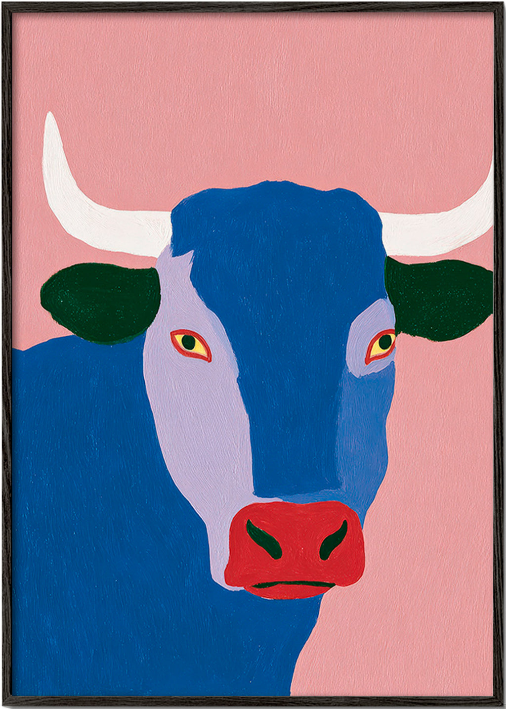 Taureau indigo stylisé