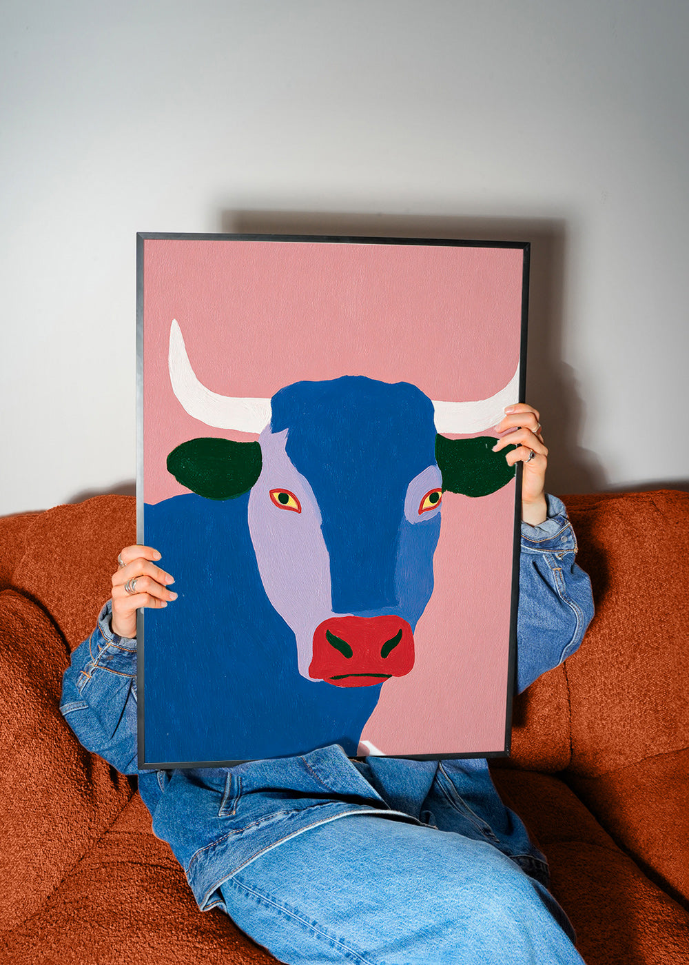 Taureau indigo stylisé
