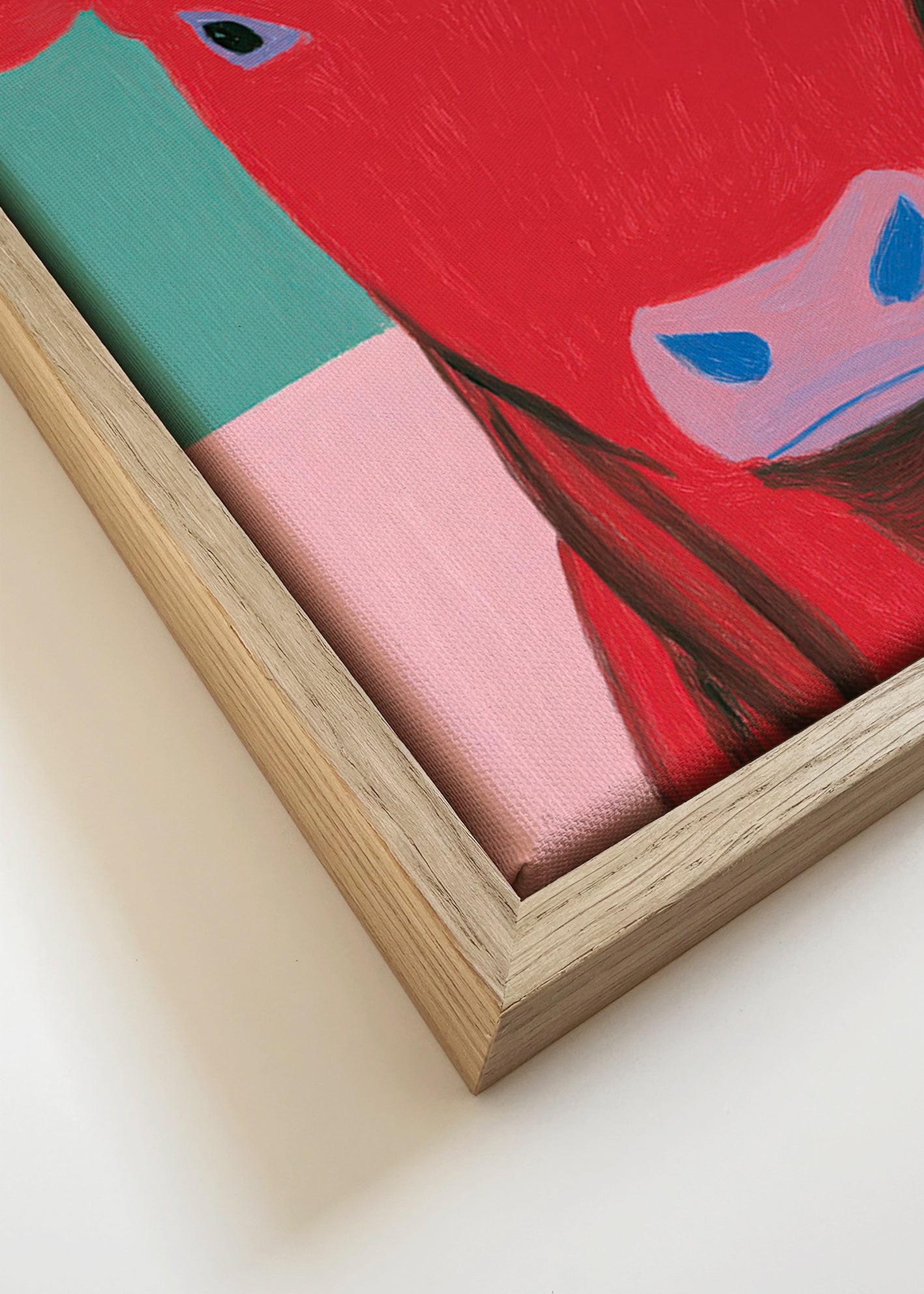 Portrait de taureau rouge contemporain