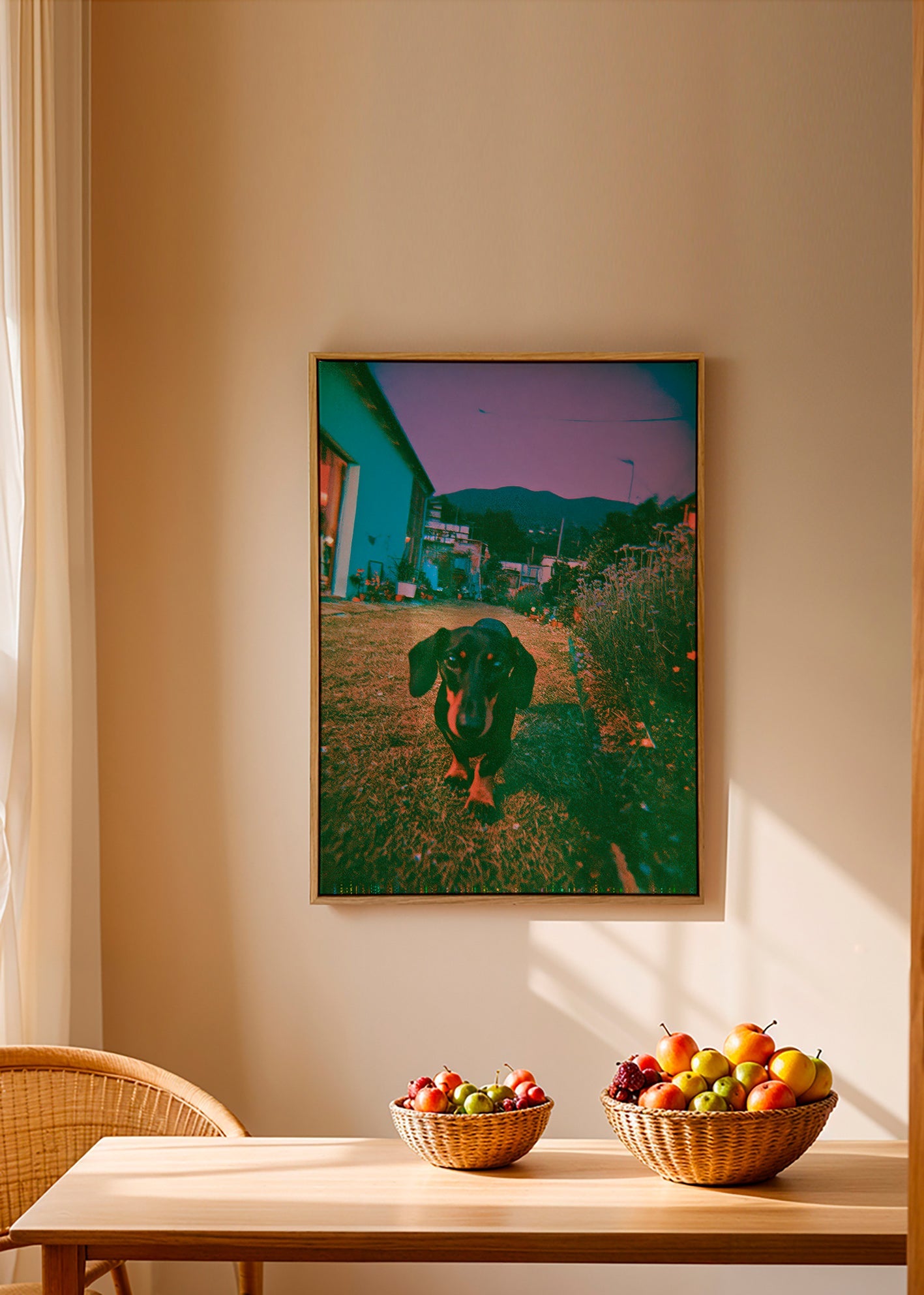 Photographie de chien au crépuscule