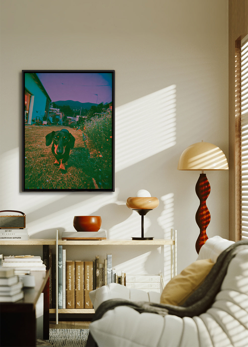 Photographie de chien au crépuscule