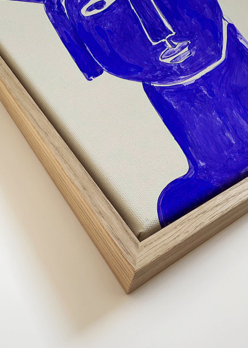 Illustration visage bleu