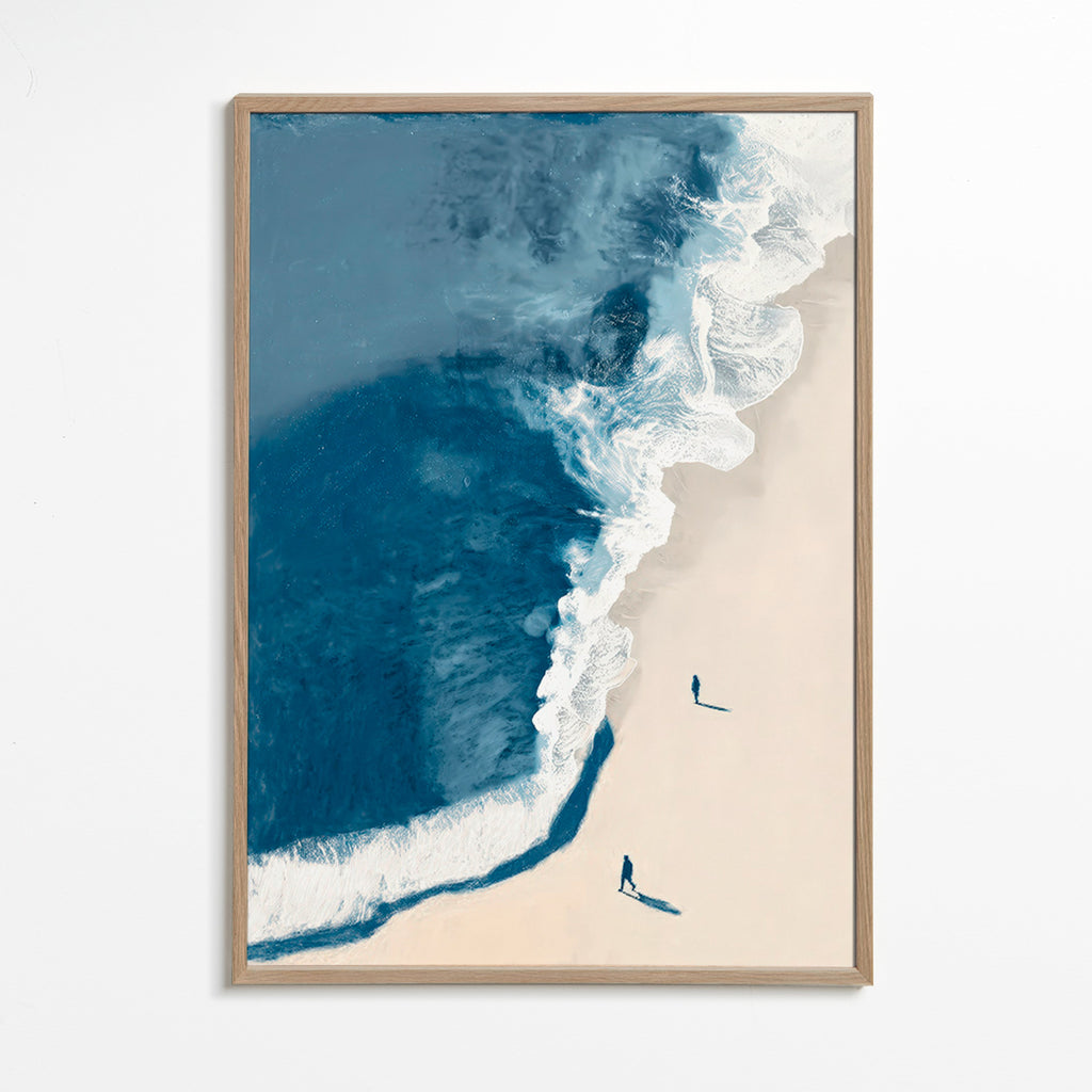 Art de paysage : vagues d'hiver vues du ciel