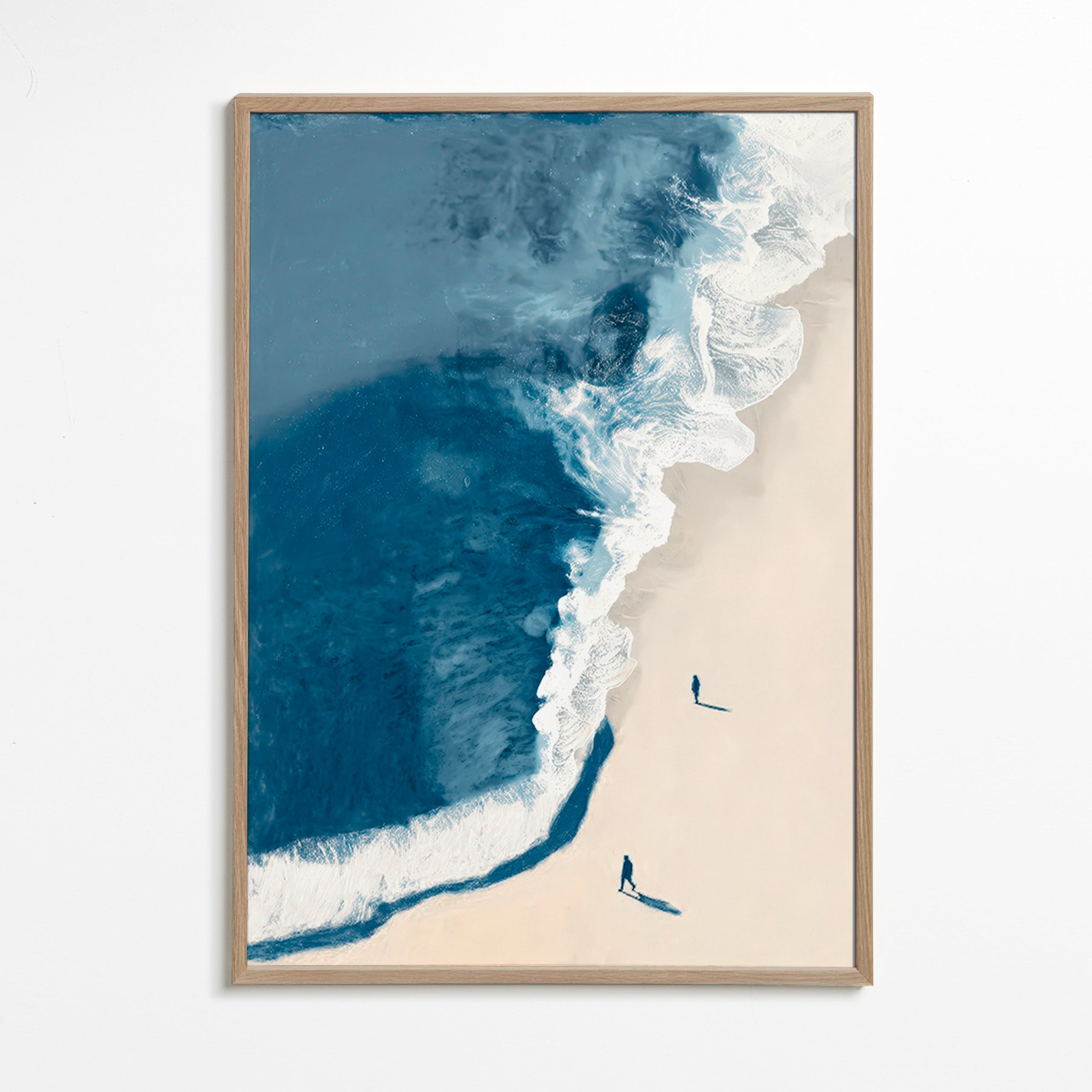 Art de paysage : vagues d'hiver vues du ciel
