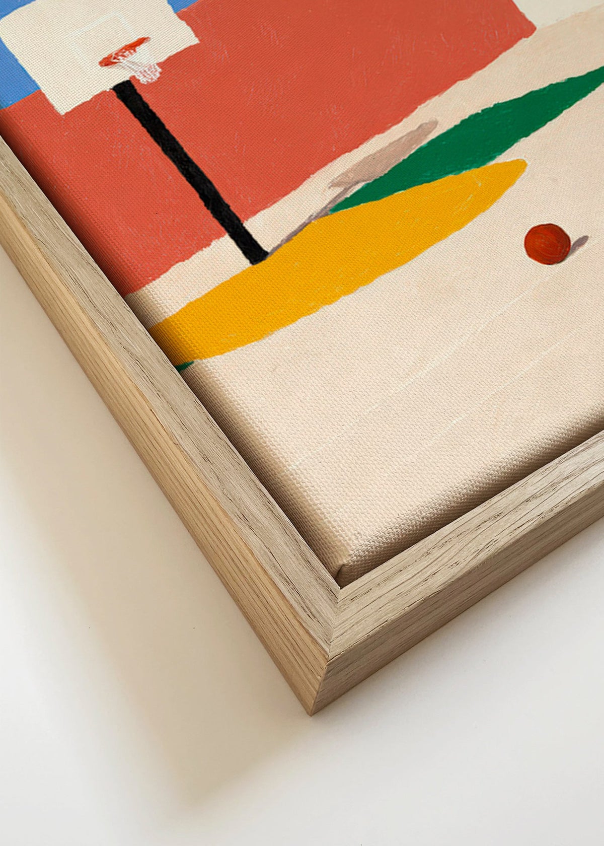 Art sportif: terrain minimaliste et ballon