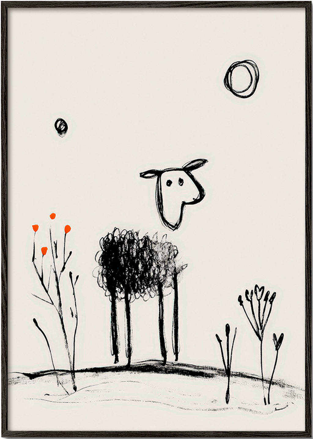 Mouton minimal dessin au trait
