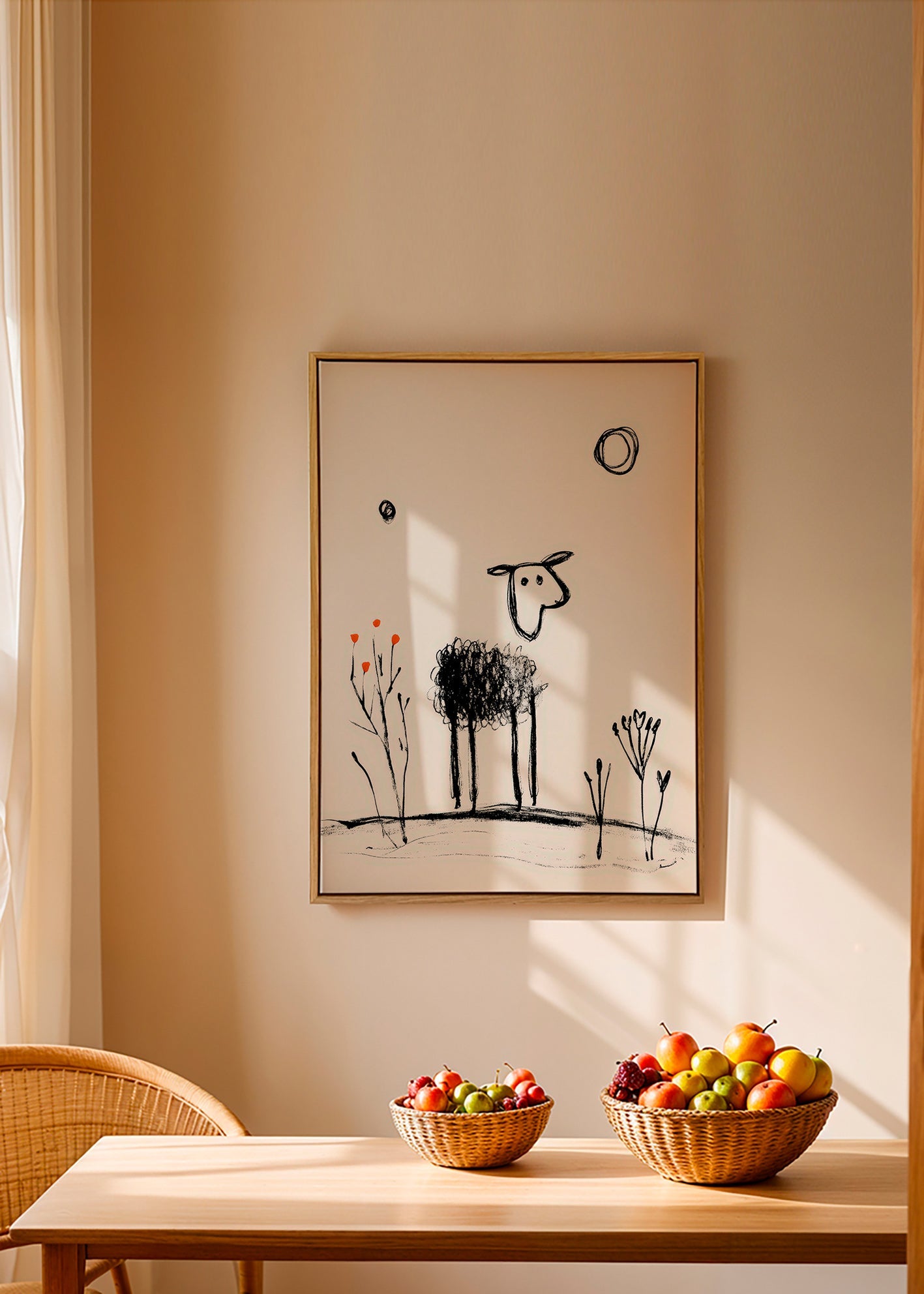 Mouton minimal dessin au trait