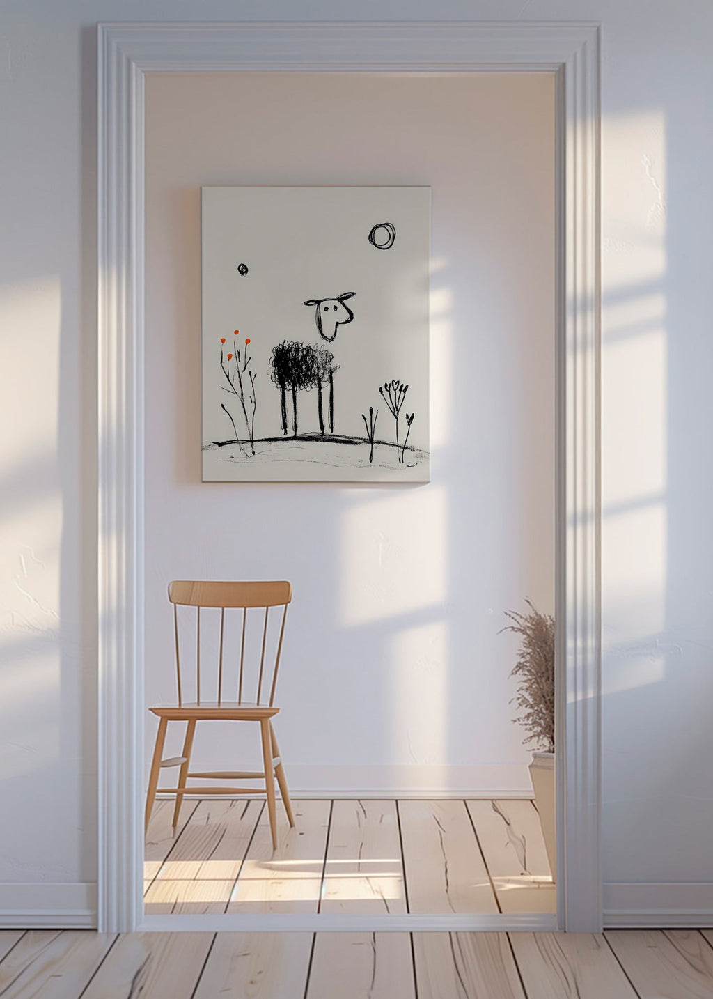 Mouton minimal dessin au trait