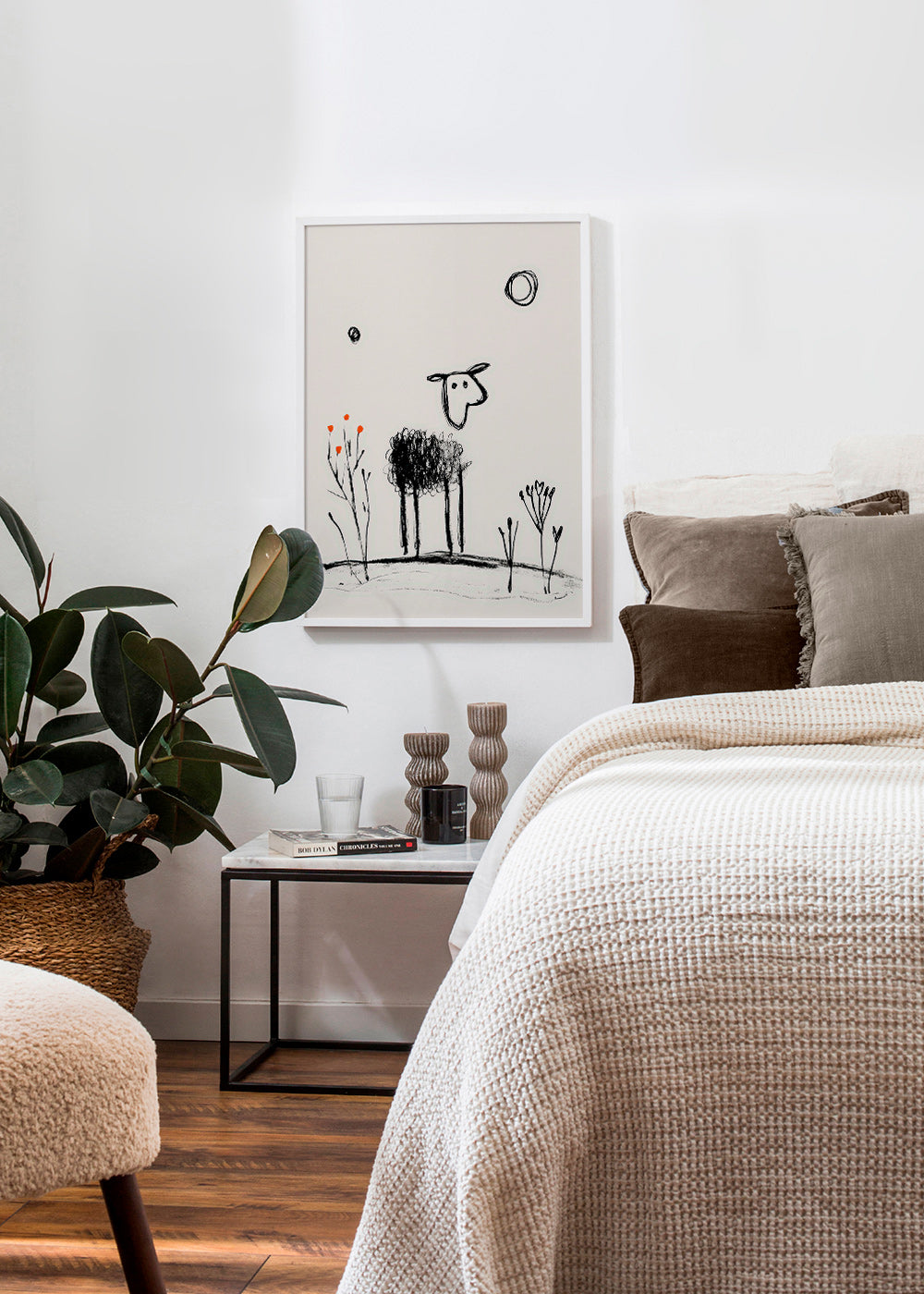 Mouton minimal dessin au trait