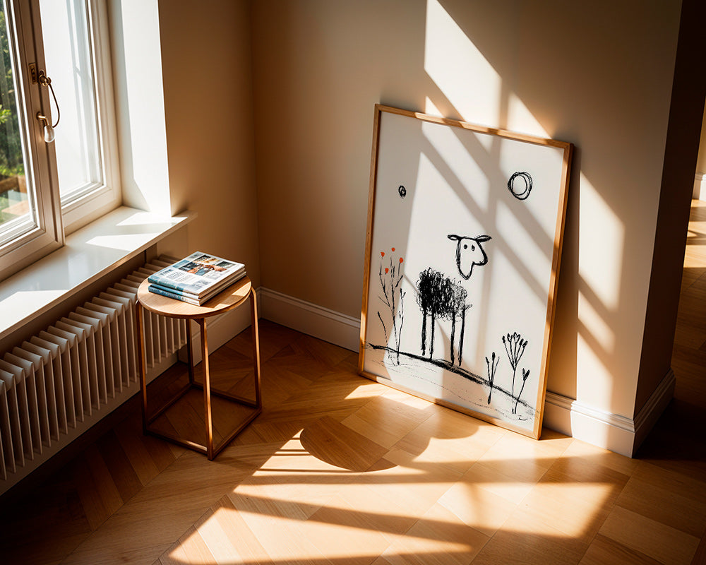 Mouton minimal dessin au trait