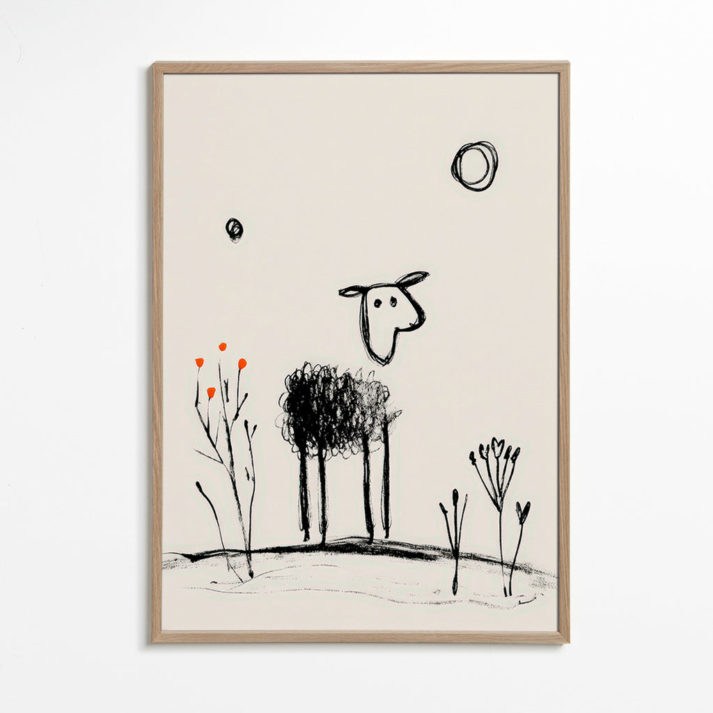 Mouton minimal dessin au trait