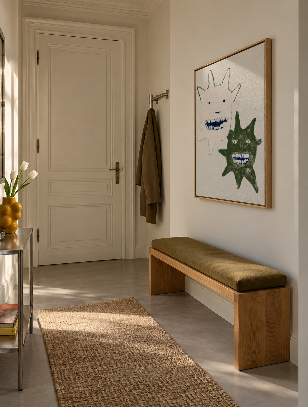 Twin Monsters - Framed canvas in an interior
