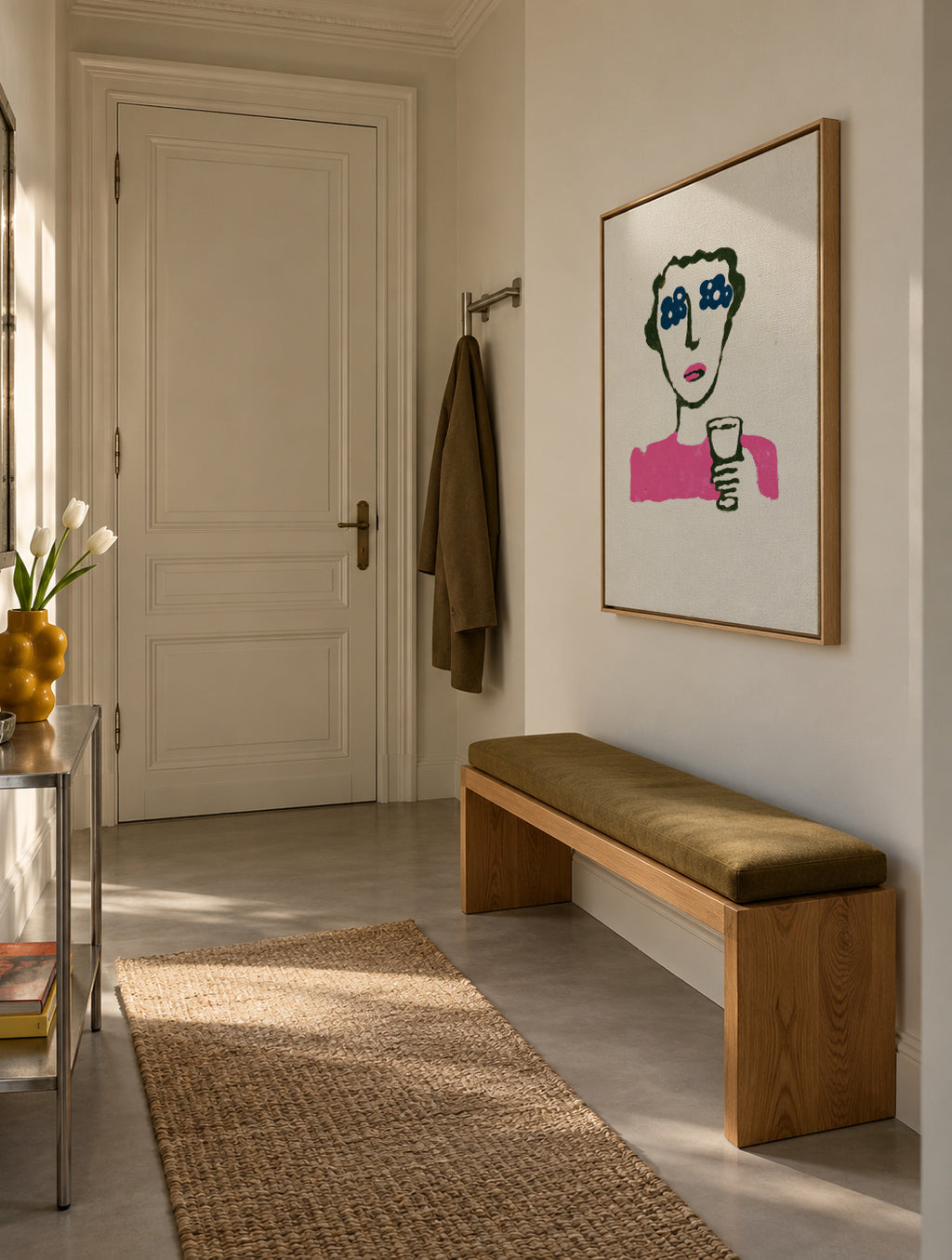 Flower Eyes - Framed canvas in an interior