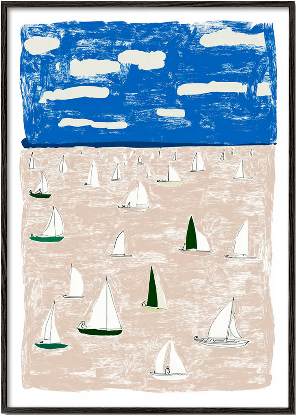 Art de paysage avec voiliers