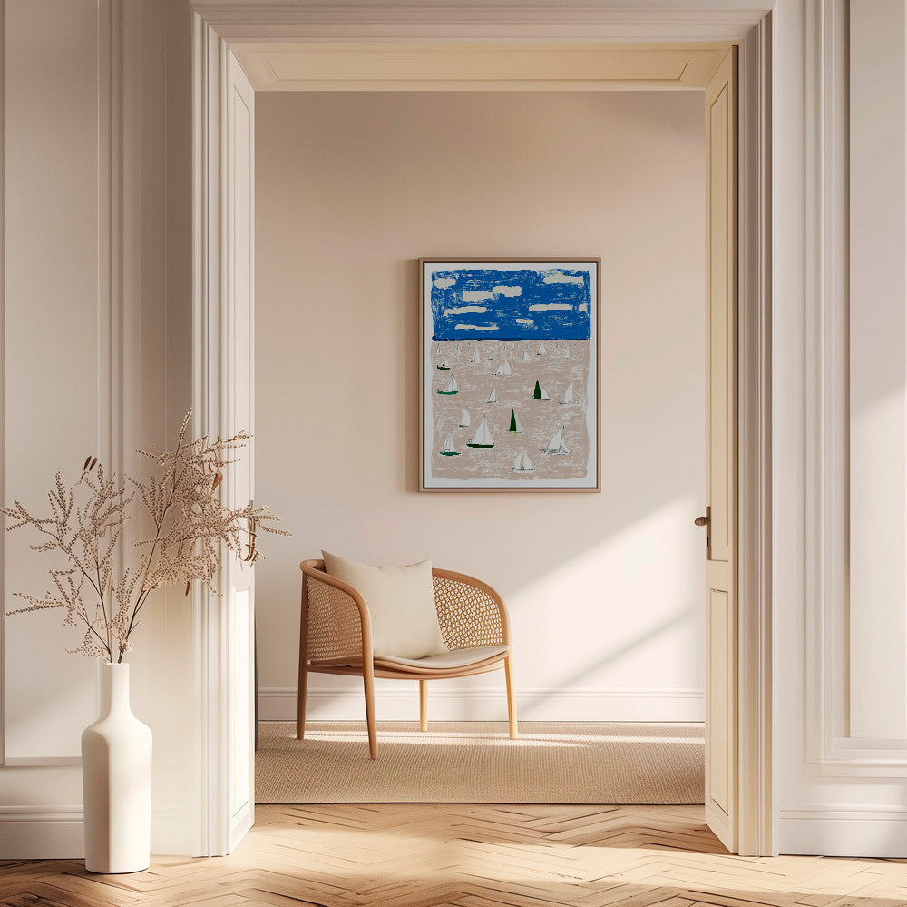 Art de paysage avec voiliers