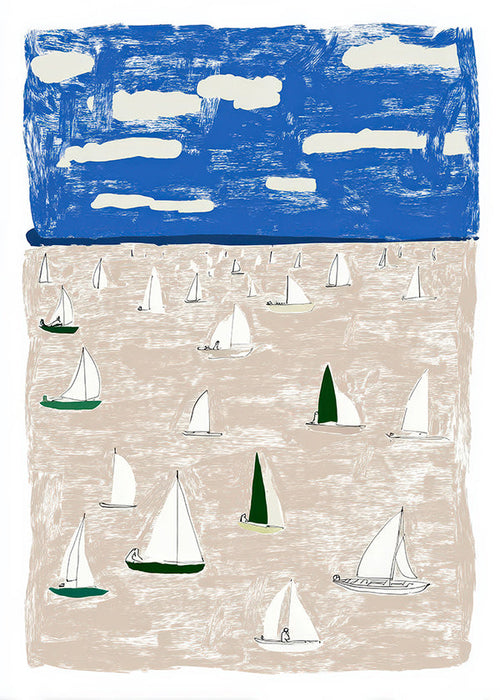 Art de paysage avec voiliers