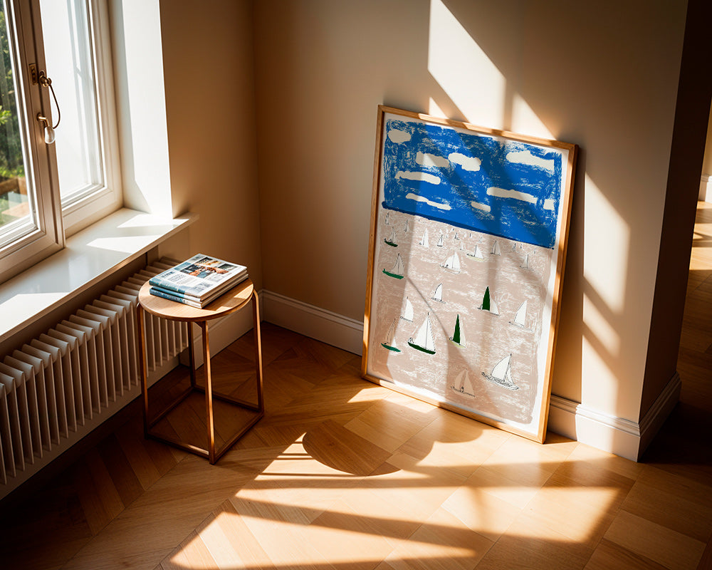 Art de paysage avec voiliers