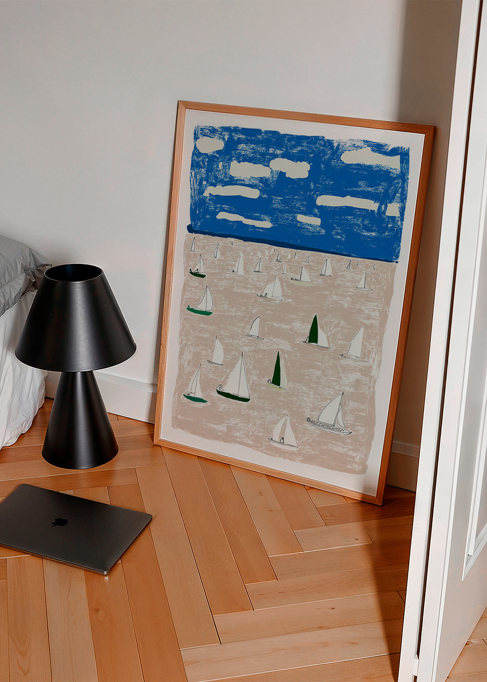 Art de paysage avec voiliers