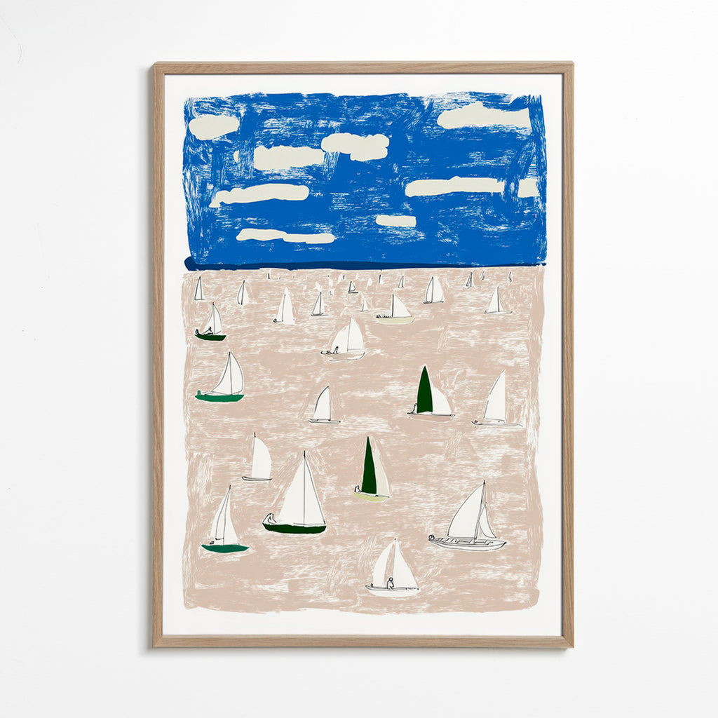Art de paysage avec voiliers