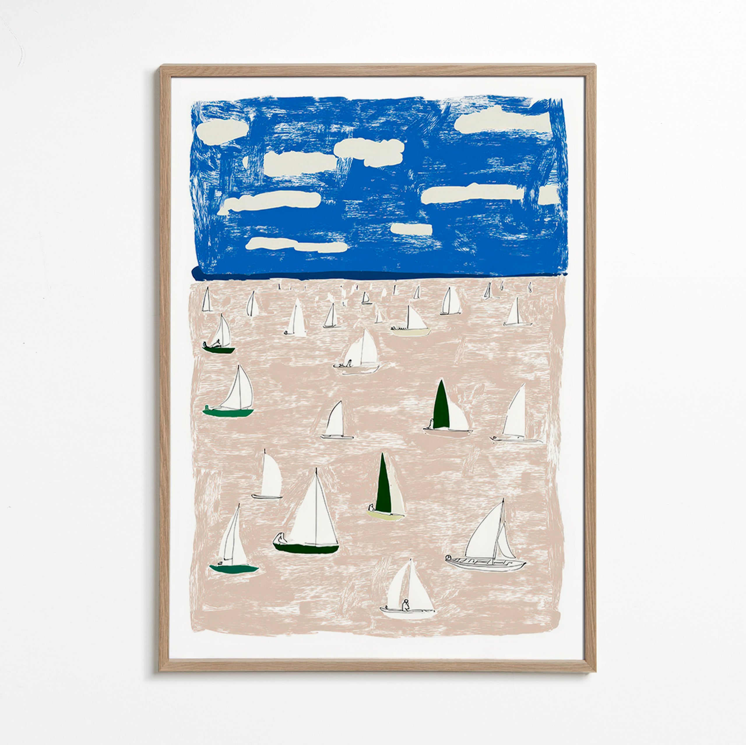 Art de paysage avec voiliers