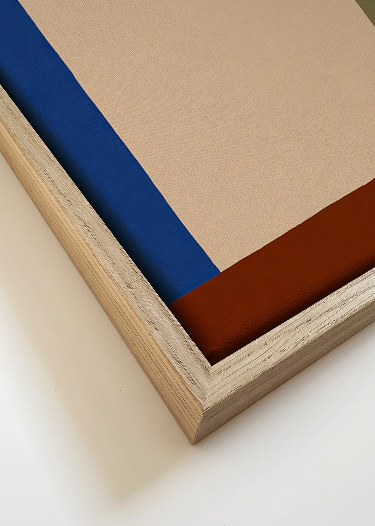 Tableau géométrique au rectangle beige