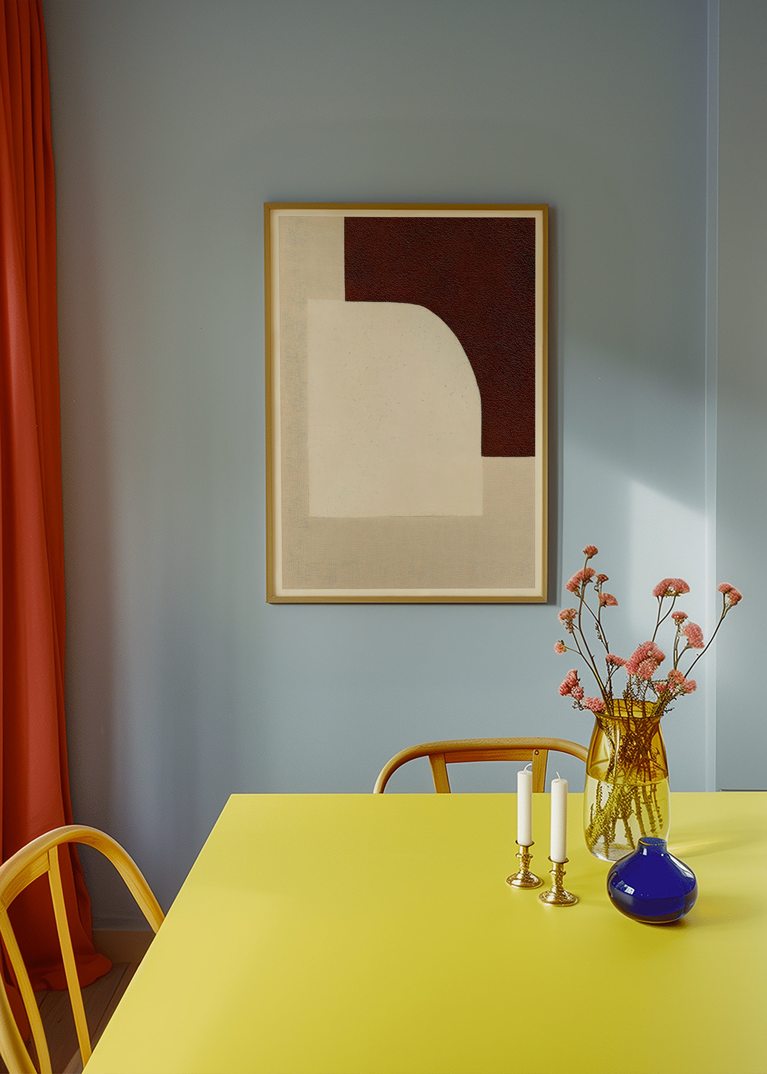 Tableau abstrait arche texturé