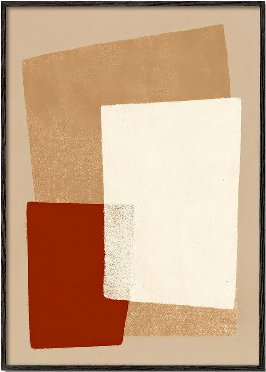 Tableau géométrique aux blocs terreux