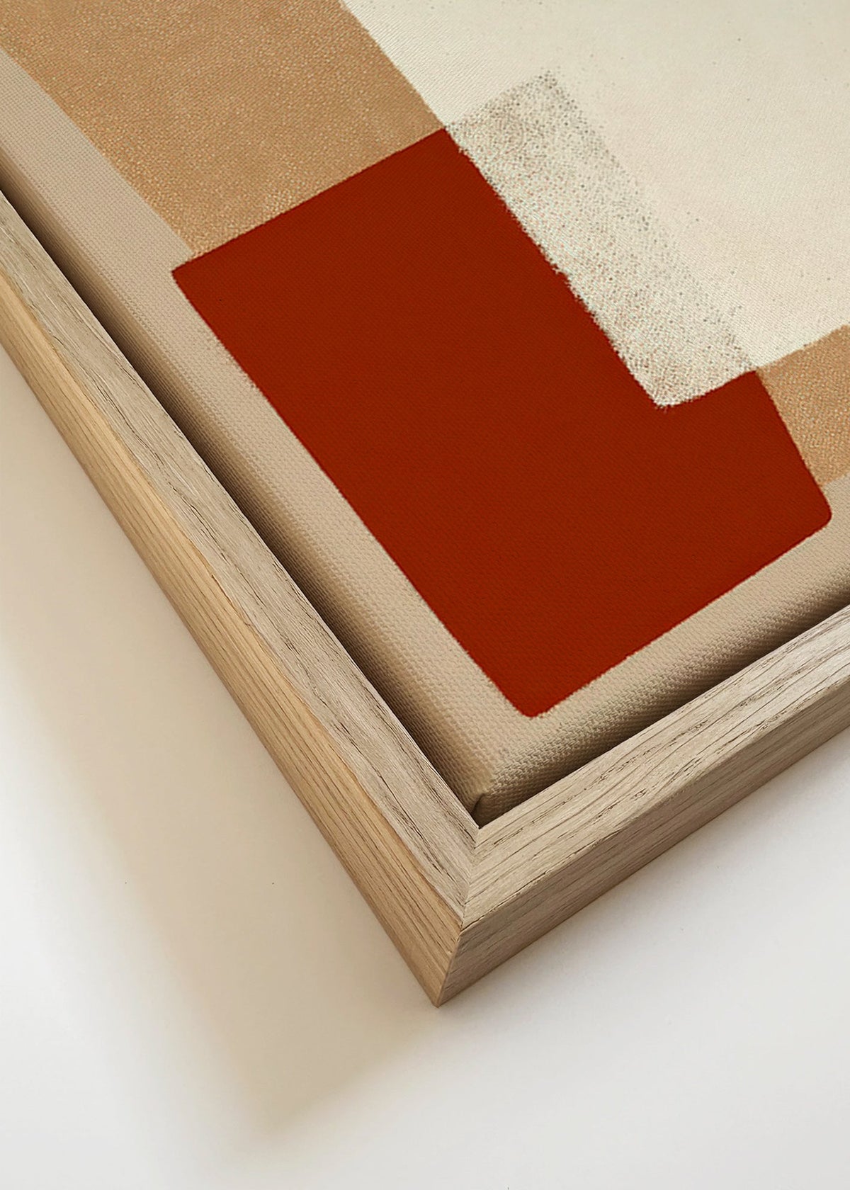 Tableau géométrique aux blocs terreux