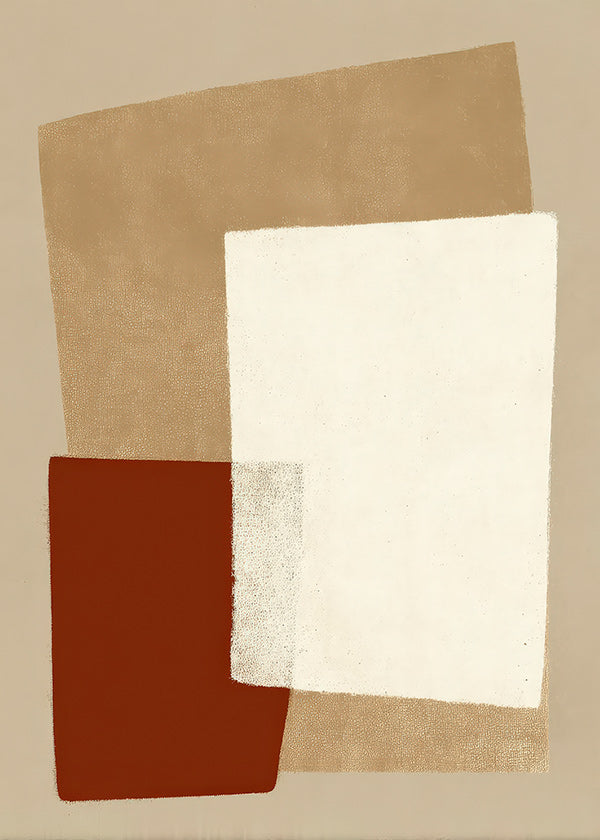 Tableau géométrique aux blocs terreux