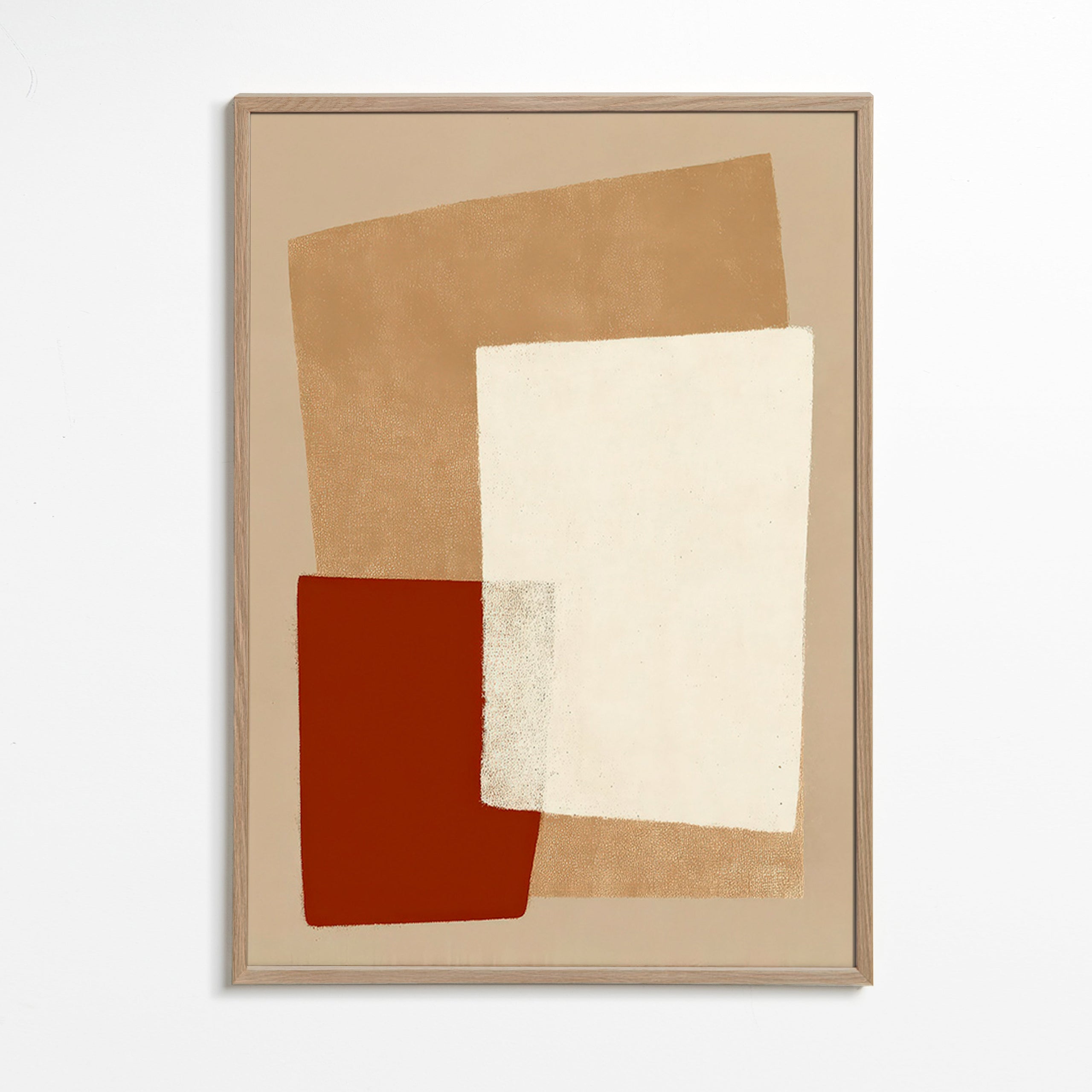 Tableau géométrique aux blocs terreux