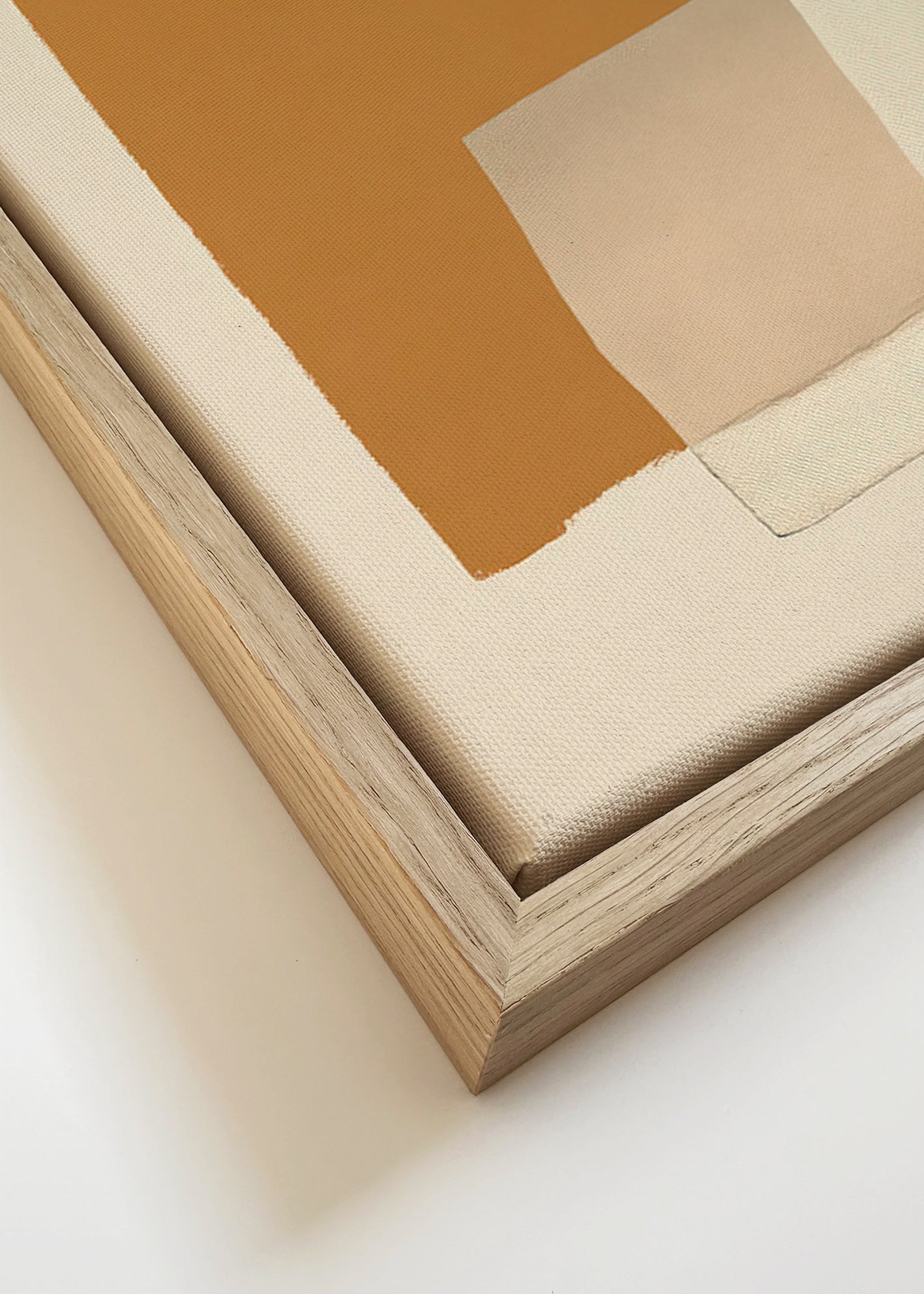 Tableau abstrait en couches ocre