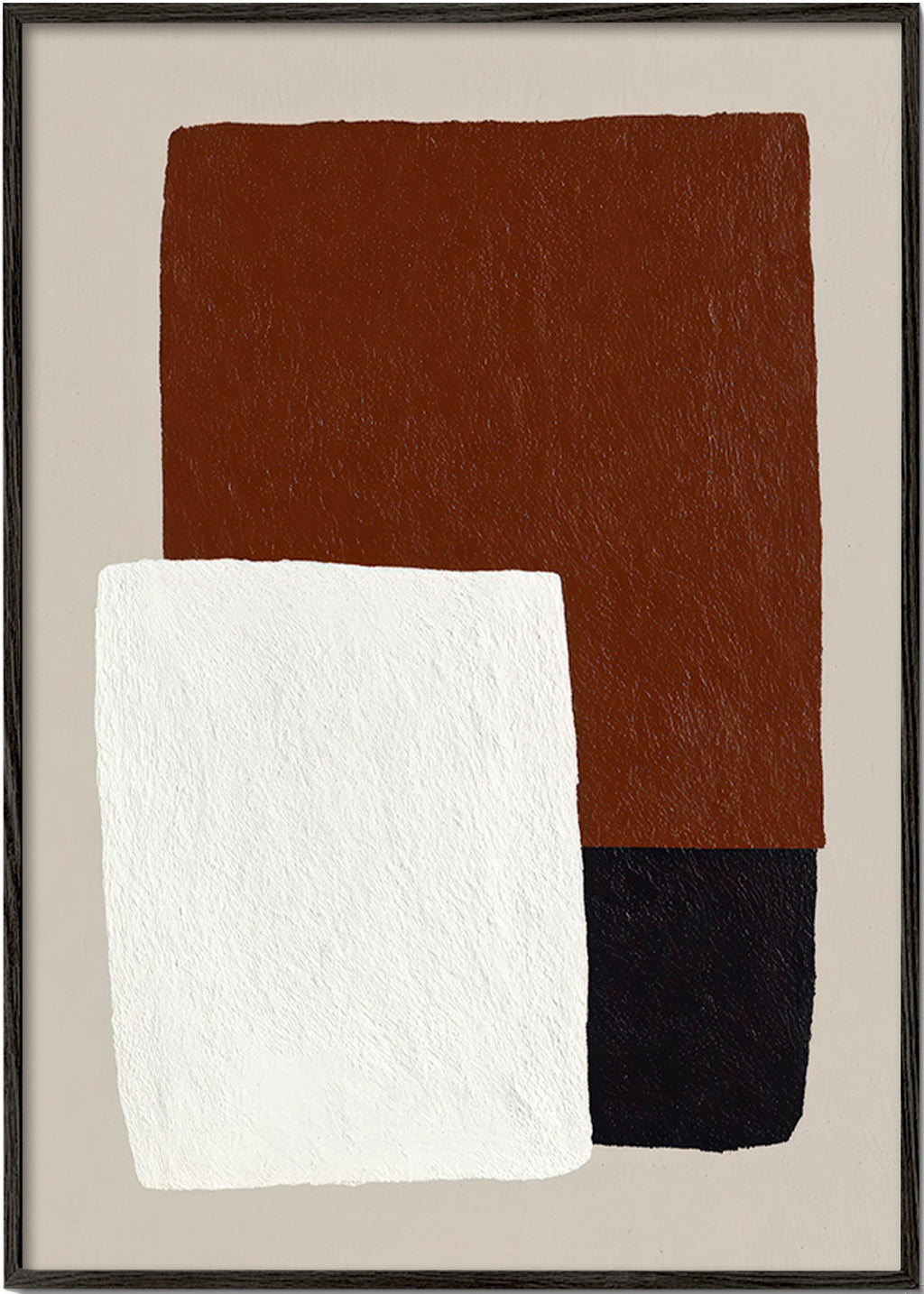 Design minimaliste blocs marron et blanc