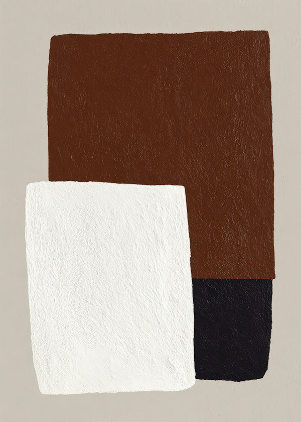 Design minimaliste blocs marron et blanc