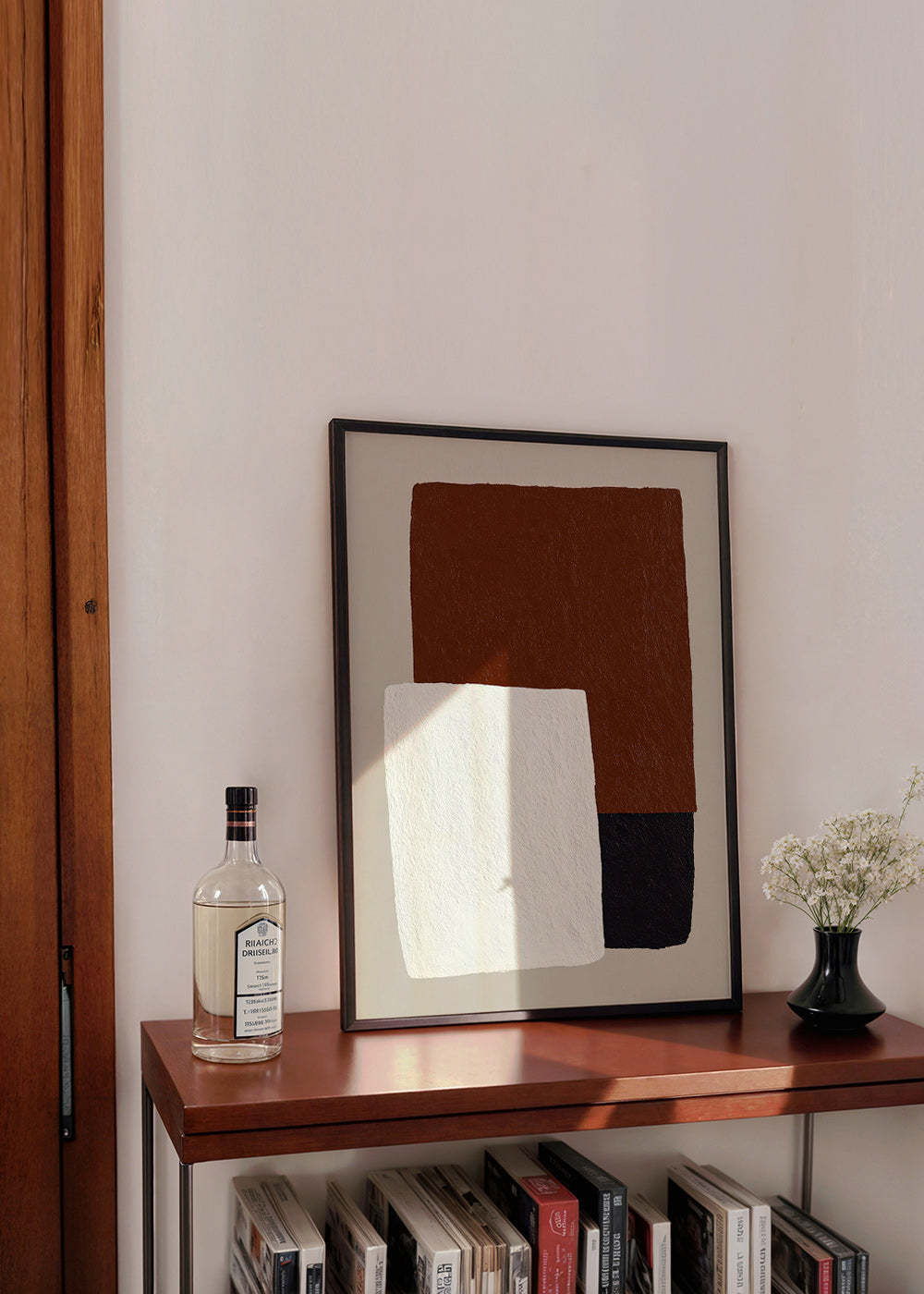 Design minimaliste blocs marron et blanc