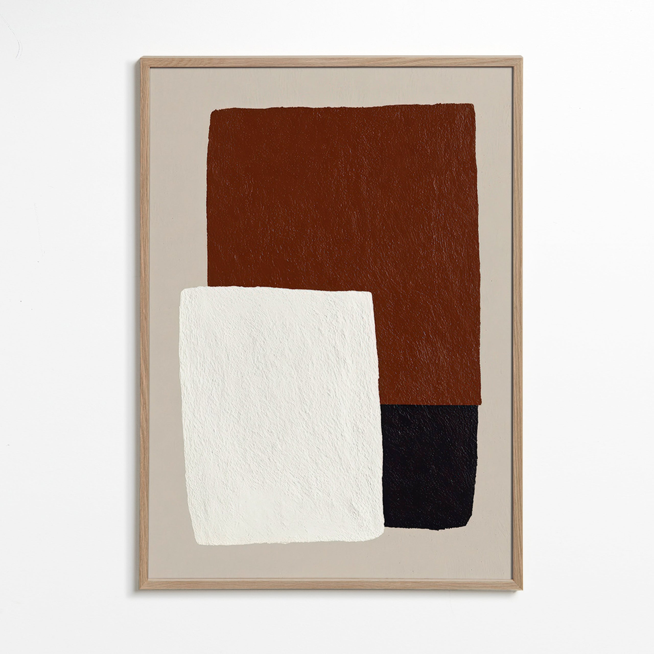 Design minimaliste blocs marron et blanc