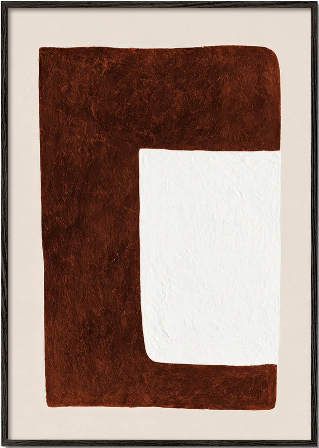 Art abstrait: Forme chocolat minimal