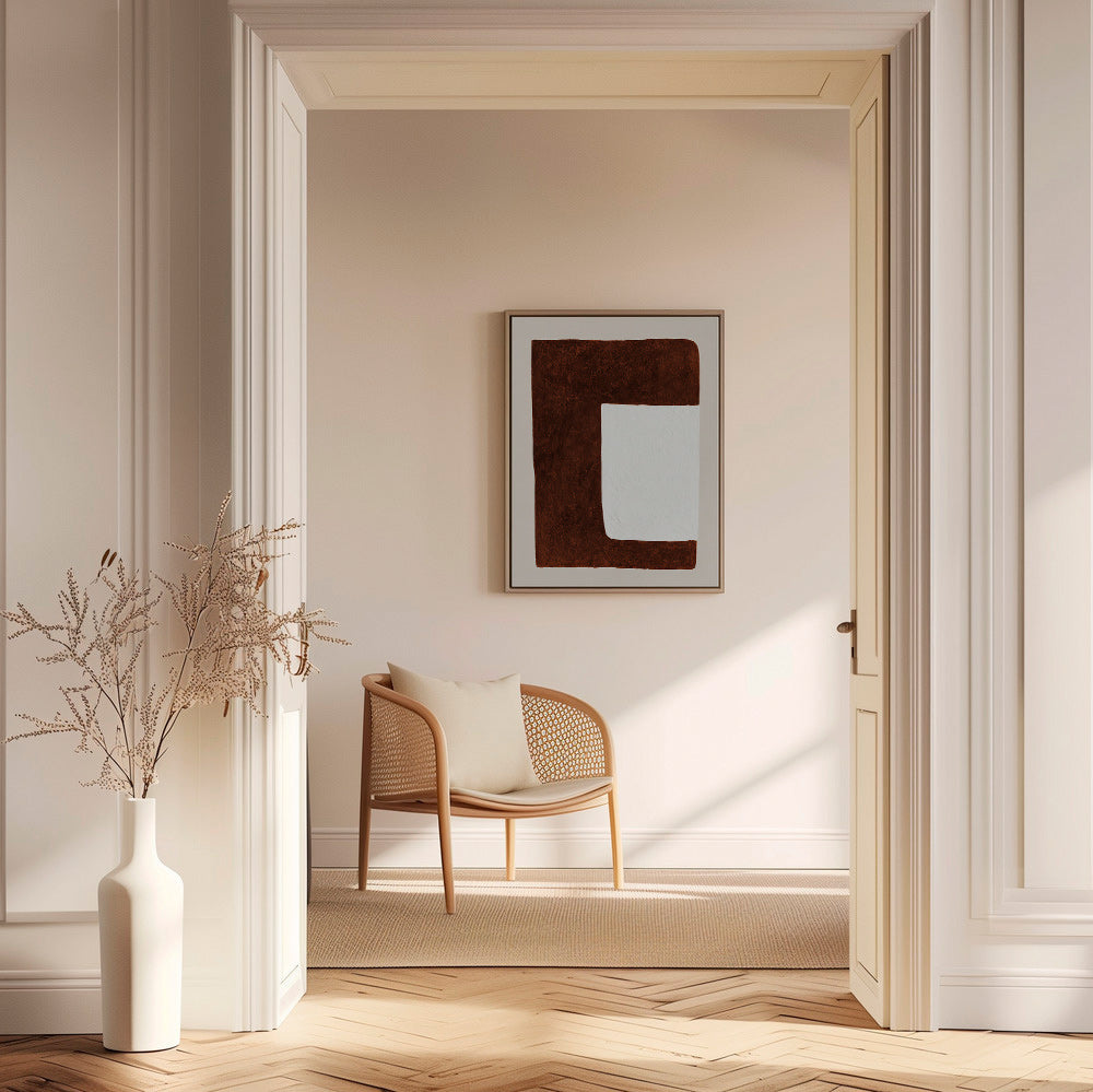 Art abstrait: Forme chocolat minimal