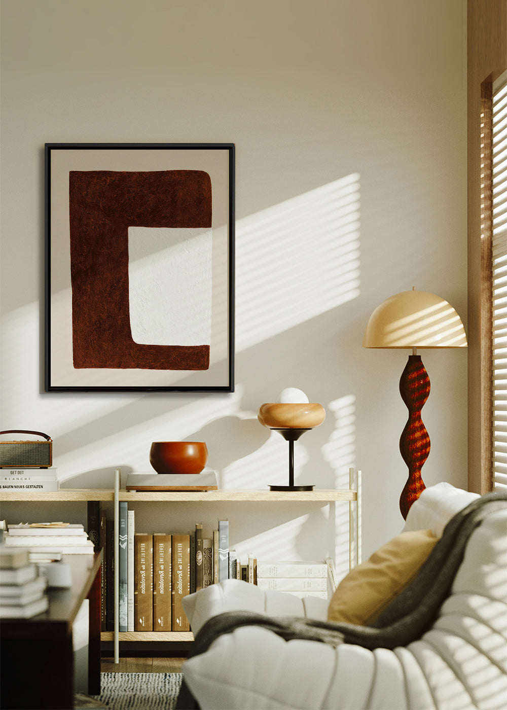 Art abstrait: Forme chocolat minimal