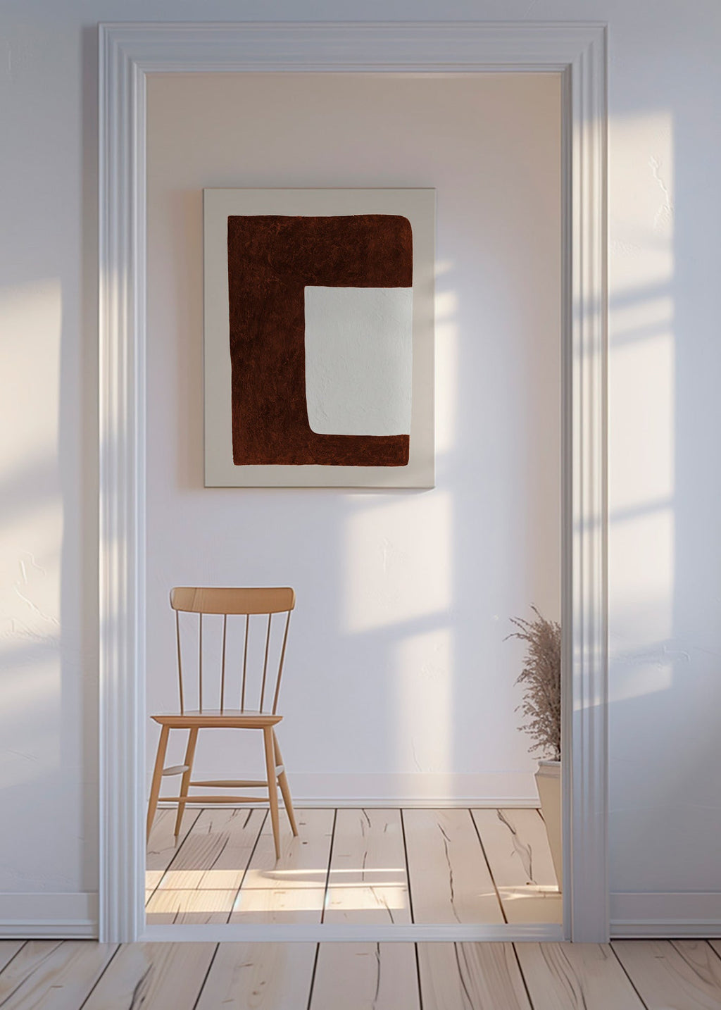 Art abstrait: Forme chocolat minimal