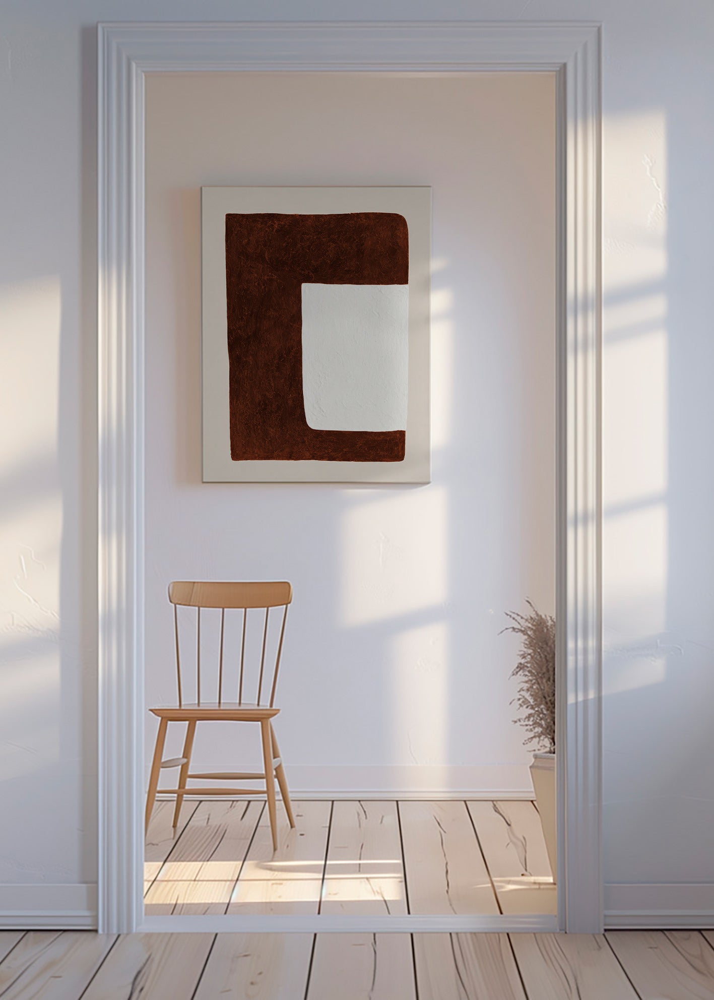 Art abstrait: Forme chocolat minimal