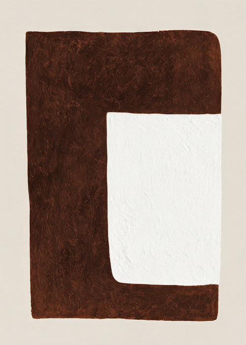 Art abstrait: Forme chocolat minimal
