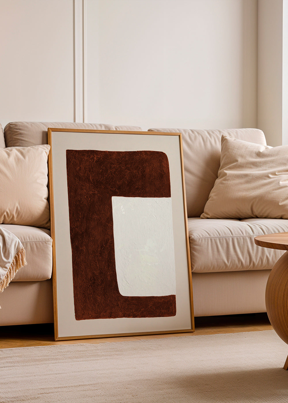 Art abstrait: Forme chocolat minimal