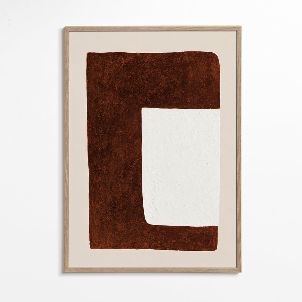 Art abstrait: Forme chocolat minimal