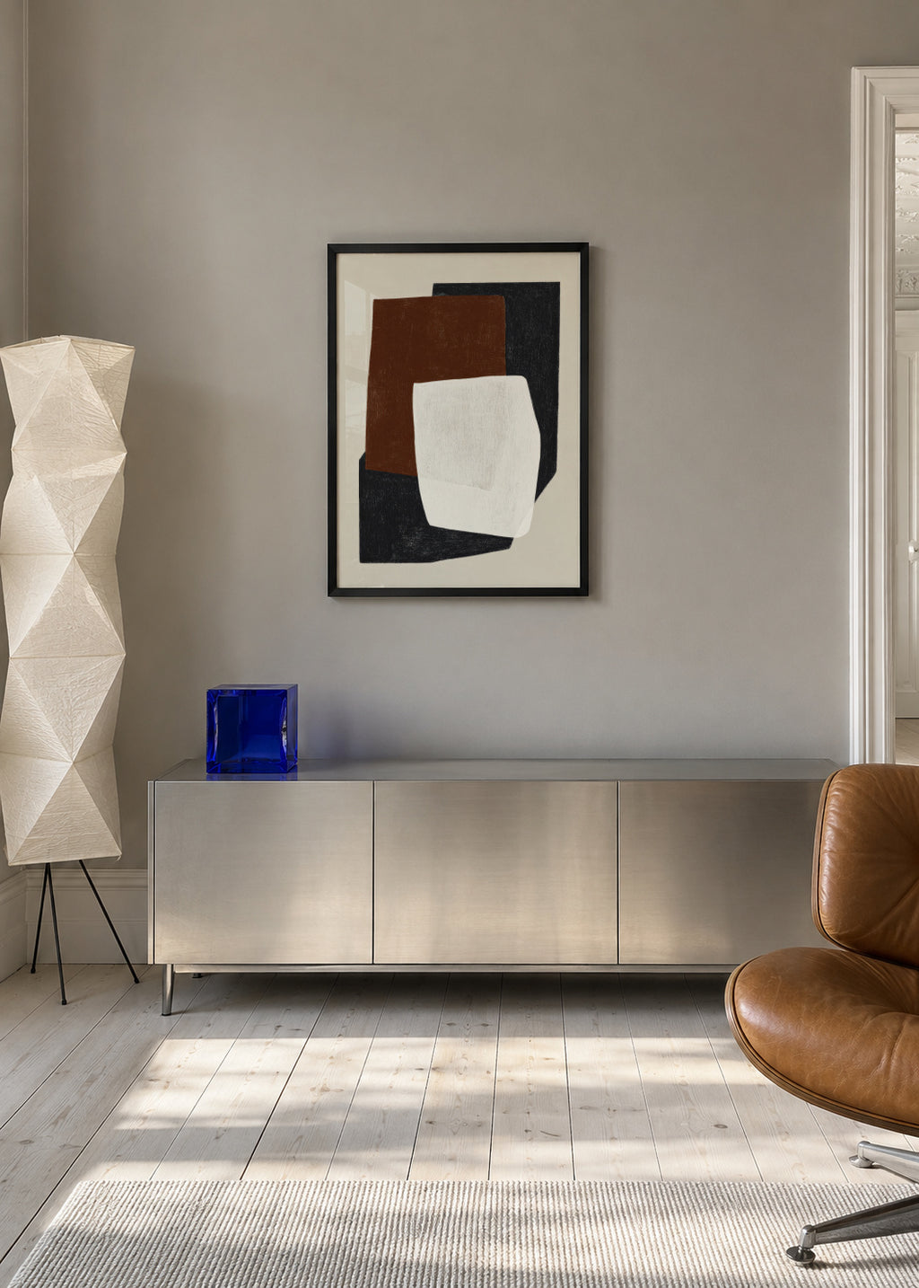 Stone Geometry - Framed poster in an interior