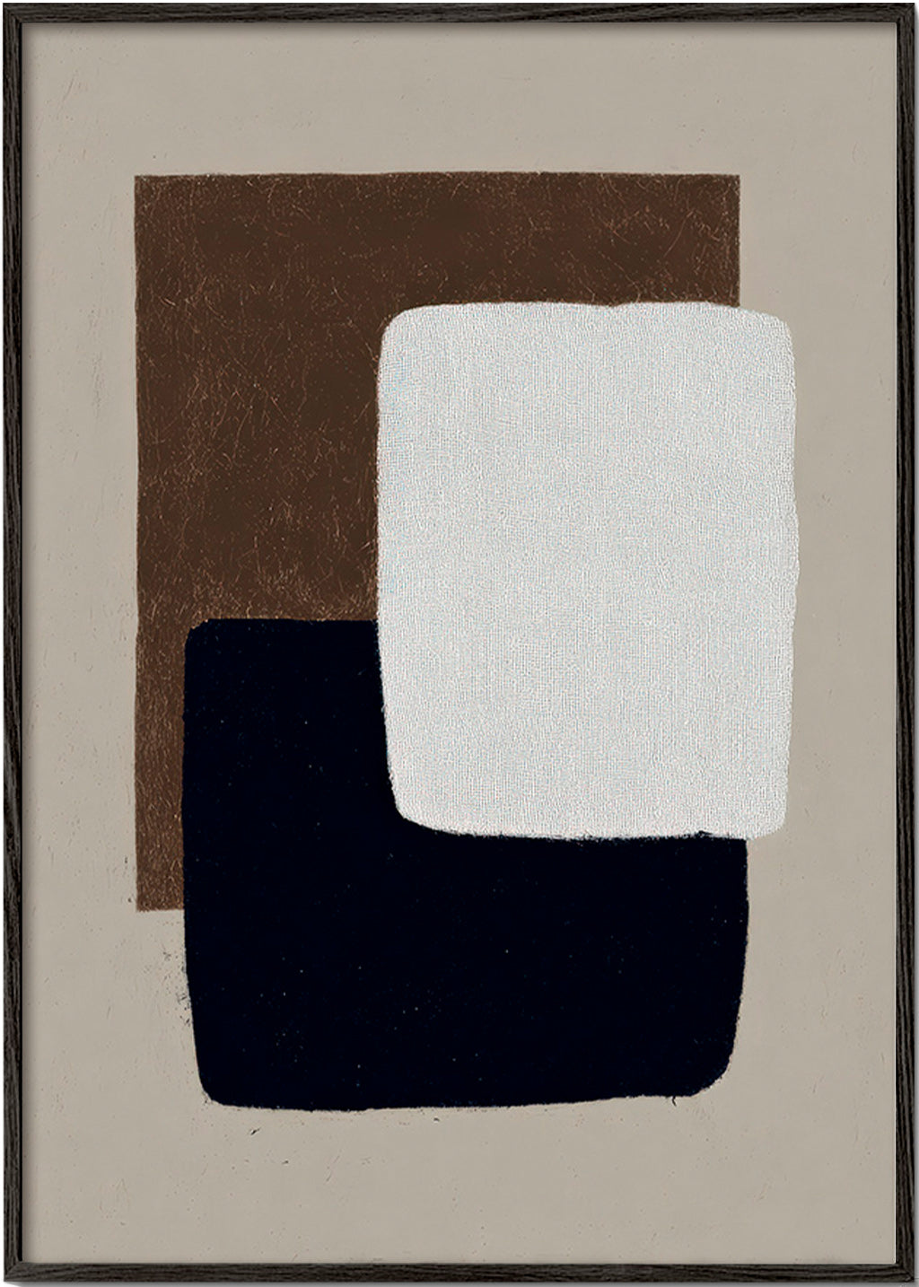 Œuvre abstraite rectangles superposés