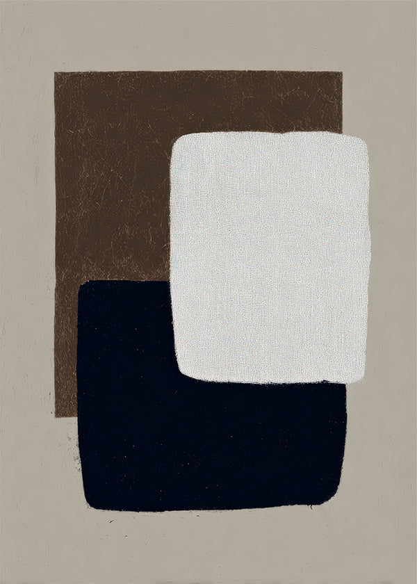 Œuvre abstraite rectangles superposés