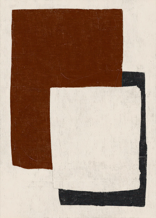 Œuvre abstraite aux blocs Rust