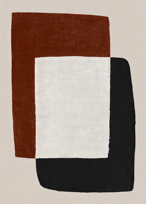 Œuvre minimaliste aux formes superposées