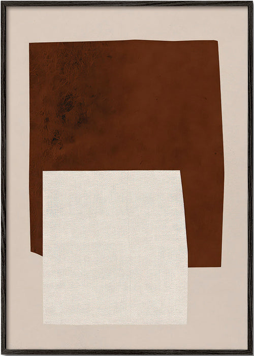 Design minimaliste avec formes brun et crème