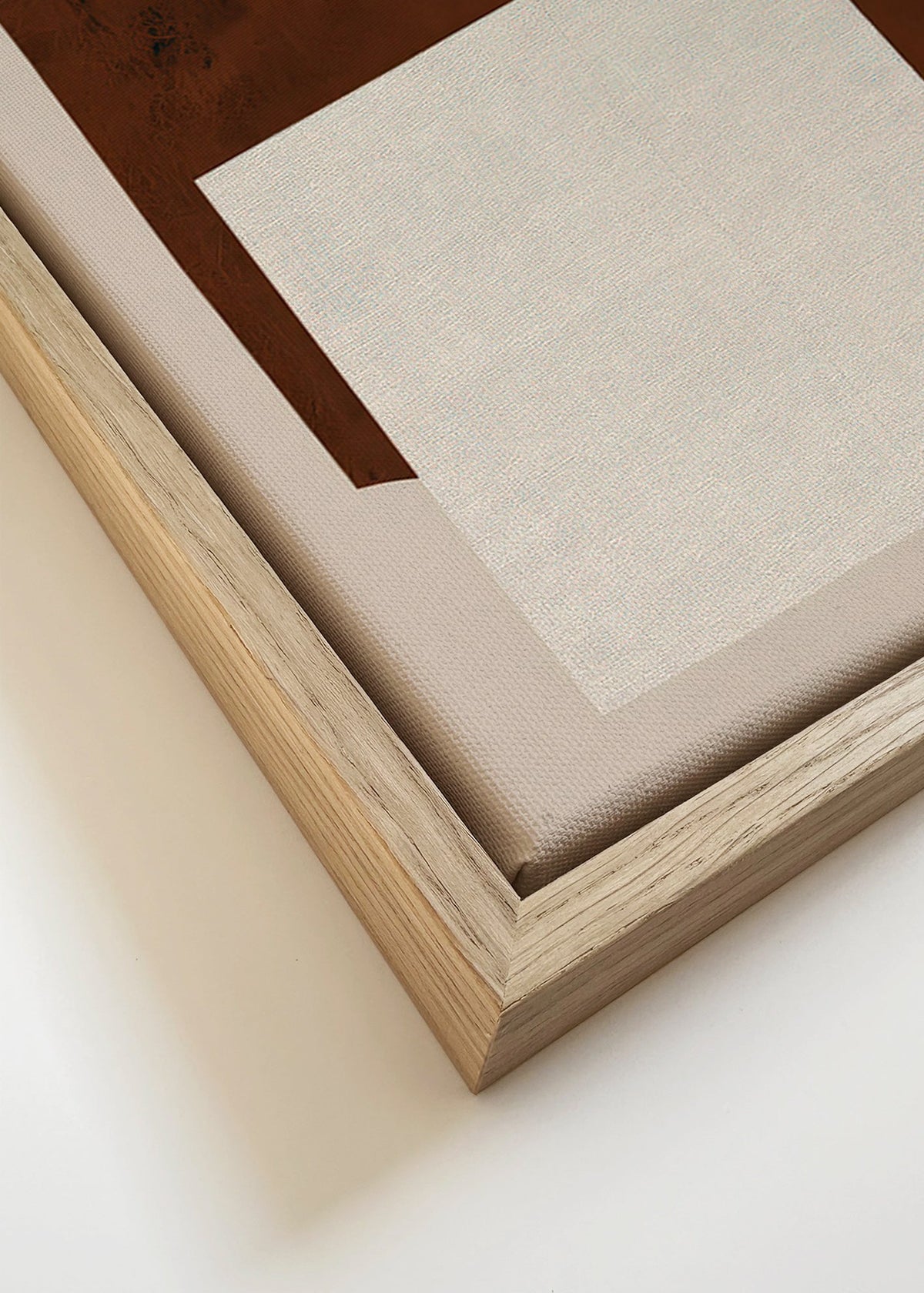 Design minimaliste avec formes brun et crème
